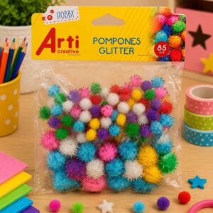POMPONES DE GLITER